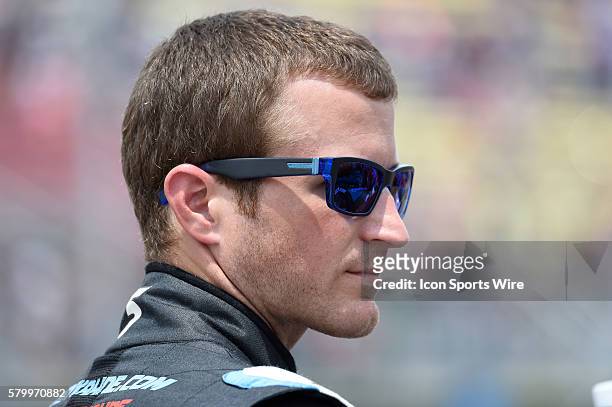 Kasey Kahne wearing his VZ sunglasses prior to the running of the Quicken Loans 400 NASCAR Sprint Cup Series race at Michigan International Speedway...