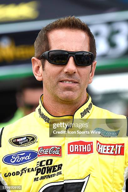 Greg Biffle prior to the running of the Quicken Loans 400 NASCAR Sprint Cup Series race at Michigan International Speedway in Brooklyn, Mi