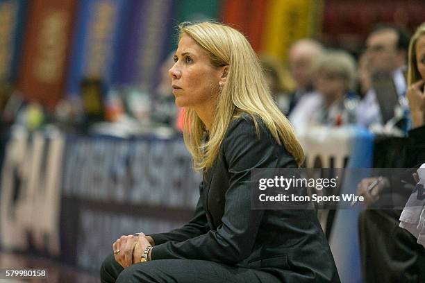 Drexel Lady Dragons head coach Denise Dillon during the game between Towson Tigers vs Drexel Dragons at Showplace Arena in Upper Marlboro, MD.