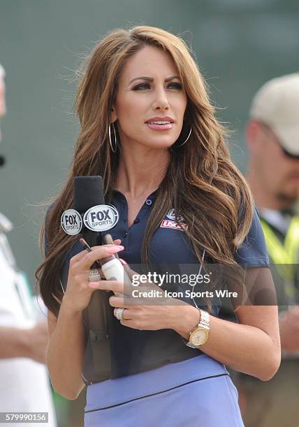 June 18, 2015 - Fox Sports commentator Holly Sonders during first round play at the 115th US Open at Chambers Bay, University Place, WA.