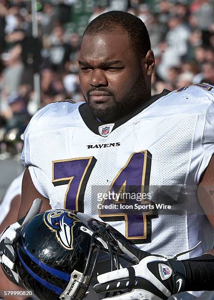 Baltimore Ravens offensive tackle Michael Oher, the subject of The Blind-Side, a movie starring Sandra Bullock, on January 3, 2010 at Alameda County...