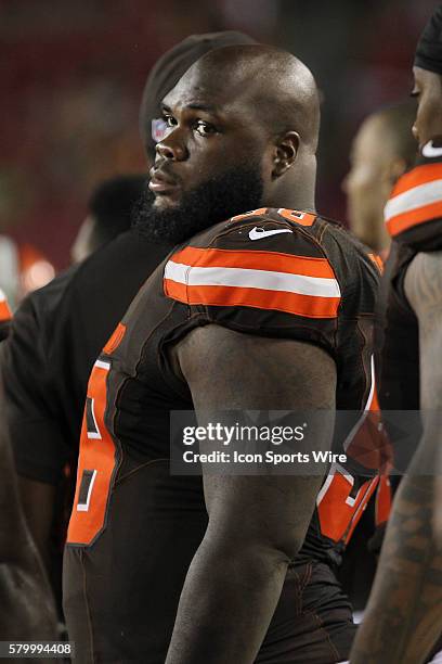 Cleveland Browns defensive end Phillip Taylor during the NFL Preseason game between the Cleveland Browns and Tampa Bay Buccaneers at Raymond James...