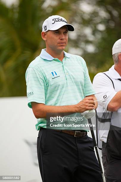 Bill Haas on the 16th green during the Final Round of the PGA - World Golf Championships-Cadillac Championship at Trump National Doral, in Doral...