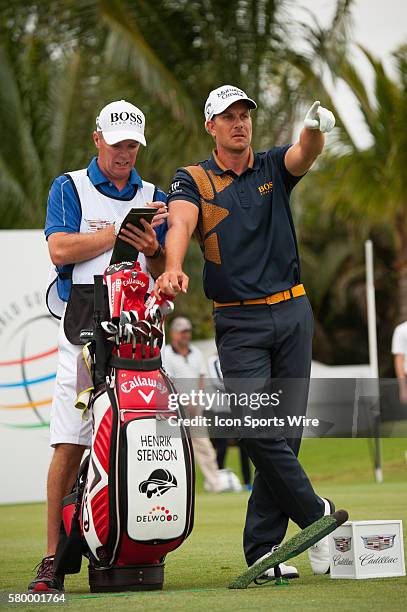 Henrik Stenson on the 16th green during the Final Round of the PGA - World Golf Championships-Cadillac Championship at Trump National Doral, in Doral...