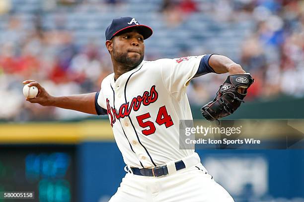 Atlanta Braves Pitcher Sugar Ray Marimon [9345] during the regular season match up between the New York Yankees and the Atlanta Braves at Turner...