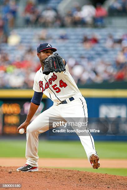 Atlanta Braves Pitcher Sugar Ray Marimon [9345] during the regular season match up between the New York Yankees and the Atlanta Braves at Turner...