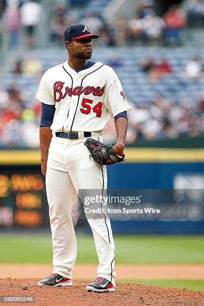 Atlanta Braves Pitcher Sugar Ray Marimon [9345] during the regular season match up between the New York Yankees and the Atlanta Braves at Turner...