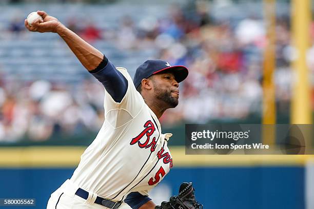 Atlanta Braves Pitcher Sugar Ray Marimon [9345] during the regular season match up between the New York Yankees and the Atlanta Braves at Turner...