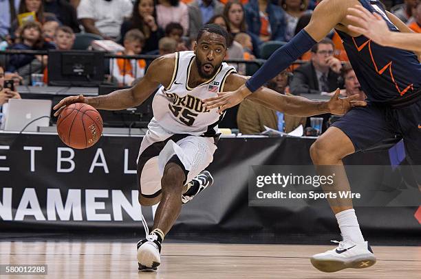 Purdue Boilermakers guard Rapheal Davis during the men's Big Ten Tournament basketball game between the Illinois Fighting Illini and Purdue...