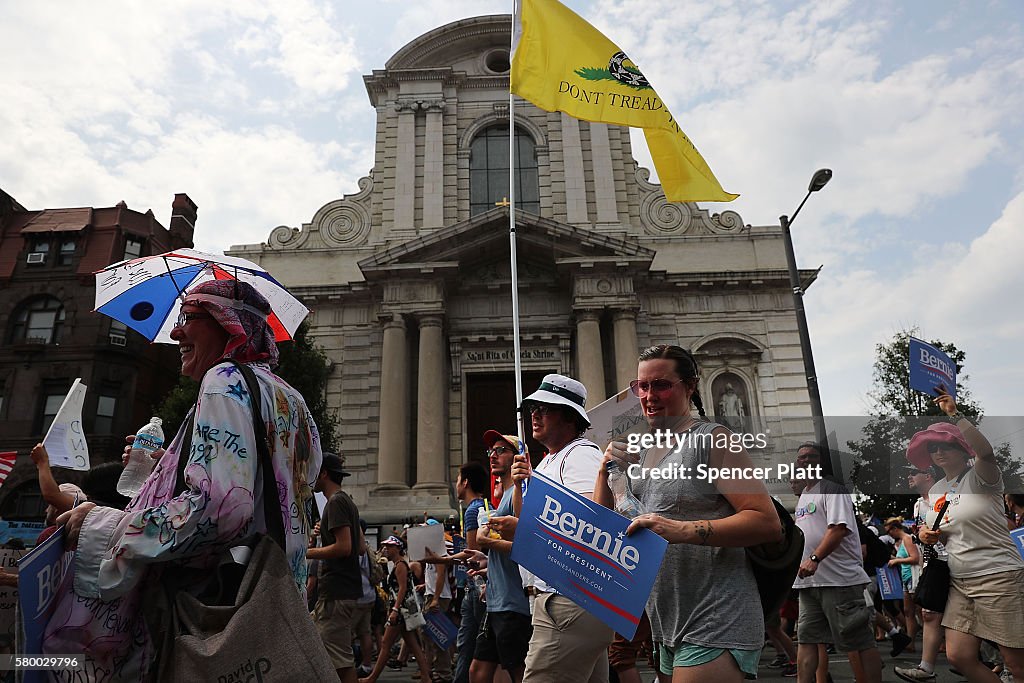 Protesters Demonstrate In Philadelphia During The Democratic National Convention