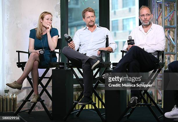 Actors Jennifer Ehle and Greg Kinnear and filmmaker Ira Sachs speak at AOL Build Presents Ira Sachs, Greg Kinnear And Jennifer Ehle Discussing Their...