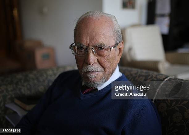 File photo shows that Famous Turkish historian Halil Inalcik poses at his house in Ankara, Turkey on September 8, 2015. World-renowned Turkish...