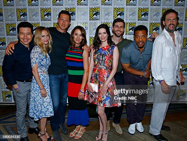 Grimm Panel and Press Room" -- Pictured: Reggie Lee, Claire Coffee, Sasha Roiz, Bree Turner, Bitsie Tulloch, David Giuntoli, Russell Hornsby, Silas...