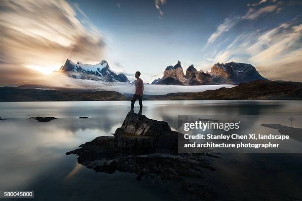 stand alone in patagonia - puerto natales stock pictures, royalty-free photos & images