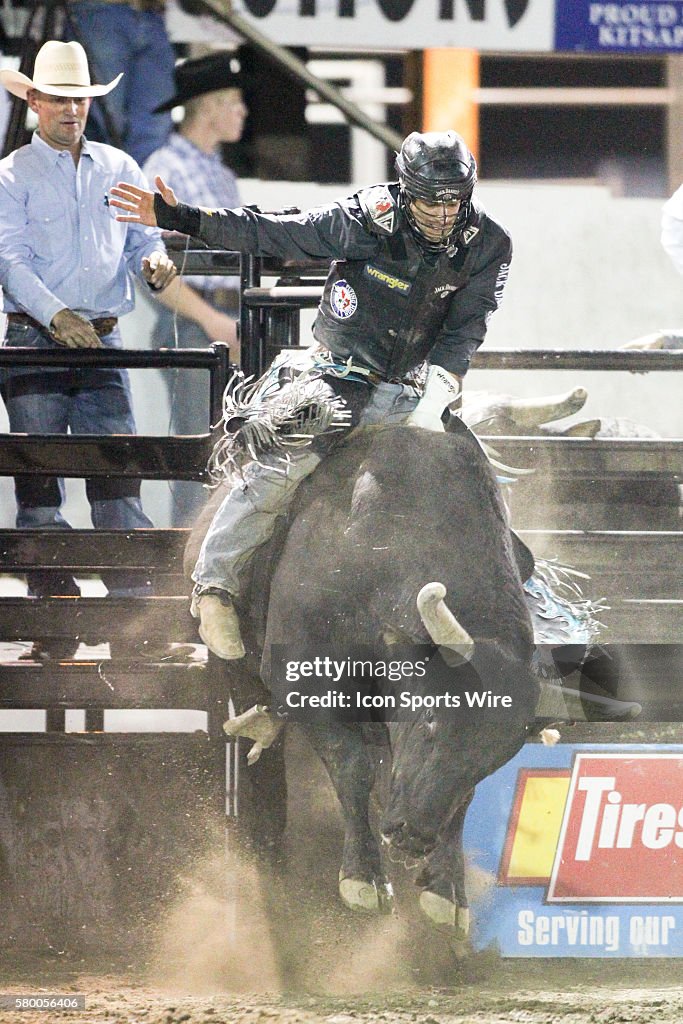Ty Pozzobon scored a 82 during the PRCA Pro Rodeo Extreme Bulls... News ...