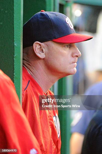 Washington Nationals manager Matt Williams in action against the New York Mets at Nationals Park in Washington, D.C. Where the New York Mets defeated...