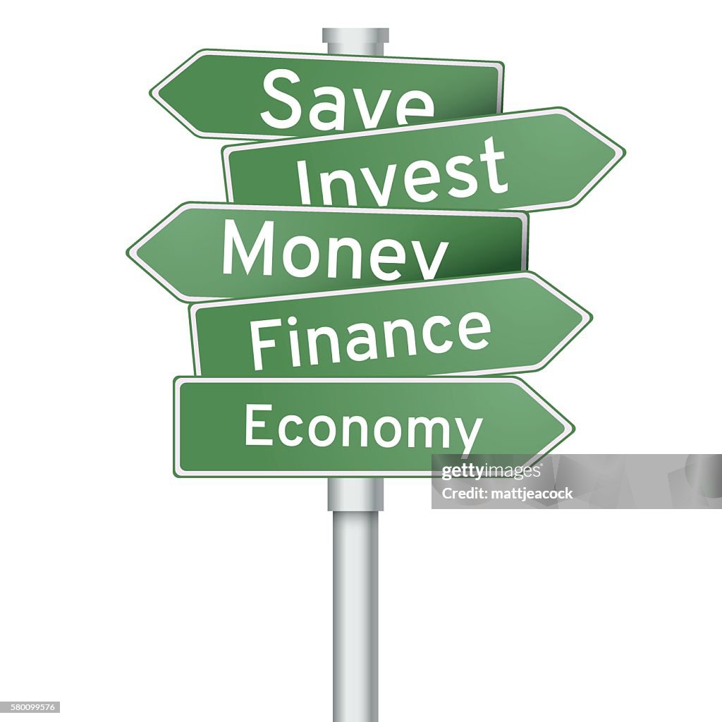 Financial Rounding Sign Money And Finance Road Sign High-Res Vector Graphic - Getty Images