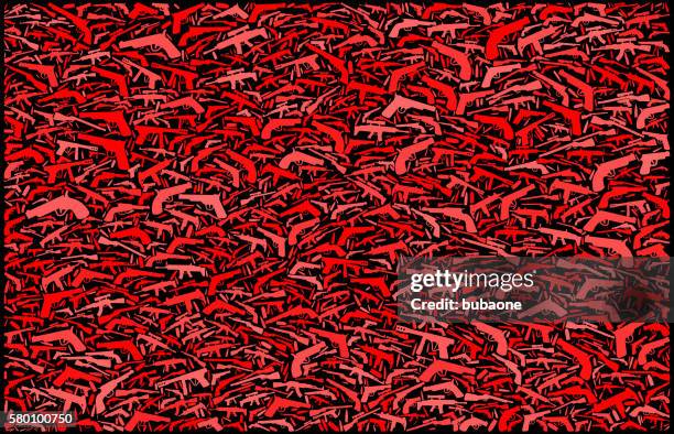 illustrazioni stock, clip art, cartoni animati e icone di tendenza di sfondo motivo icona pistola - fucile