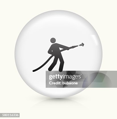 Fire Hose icon on white round vector button Fire Hose icon on white round vector button