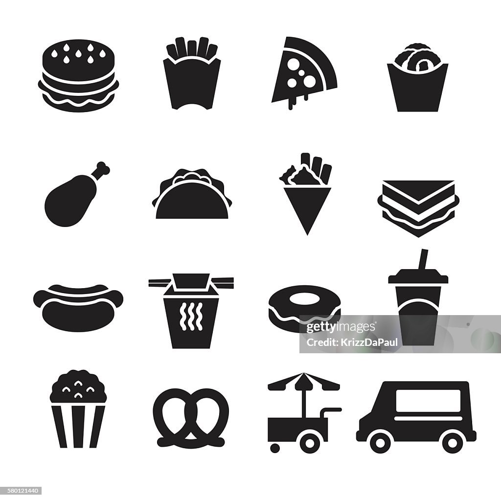 Fast Food Icons [Black Edition]