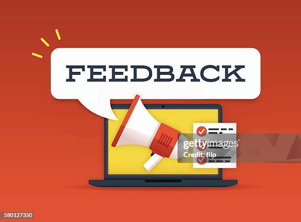 stockillustraties, clipart, cartoons en iconen met feedback - klagen