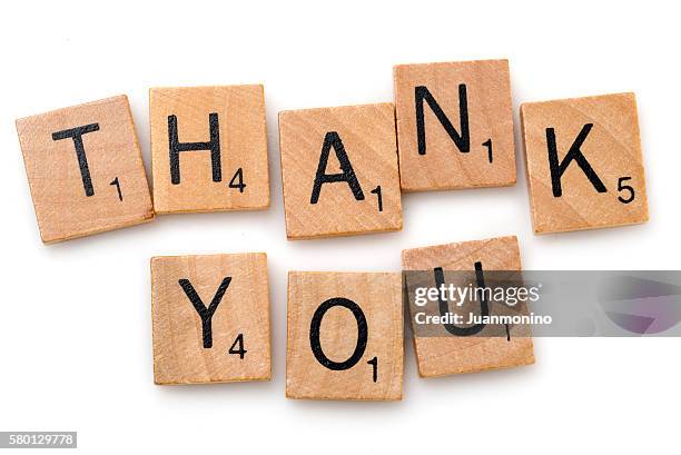 thank you - scrabble stock pictures, royalty-free photos & images