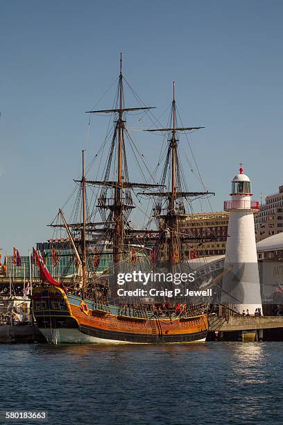 tall ship the james craig - national maritime museum london stock pictures, royalty-free photos & images