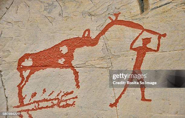 the rock art of alta, norway - alta rock art stock pictures, royalty-free photos & images