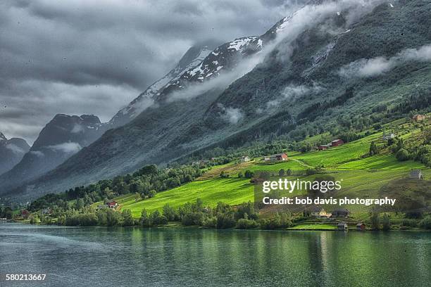 near olden, norway - olden foto e immagini stock