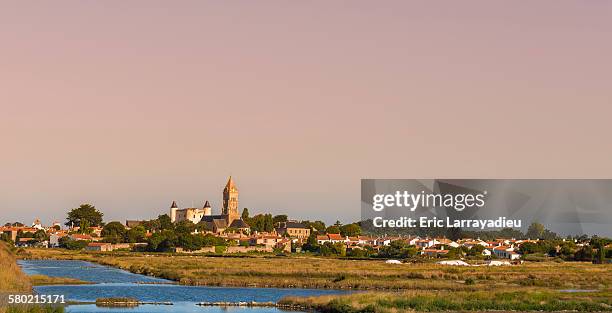 panoramic view of noirmoutier-en-ile - noirmoutier stock-fotos und bilder