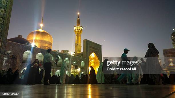 the shrine of imam ali al-rida - al mashhad stock pictures, royalty-free photos & images