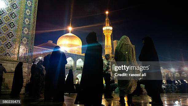 the shrine of imam ali al-rida - al mashhad stock pictures, royalty-free photos & images