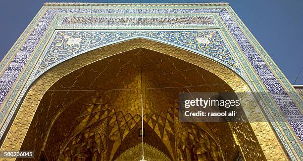 door of shrine of imam ali al-rida - al mashhad stock pictures, royalty-free photos & images