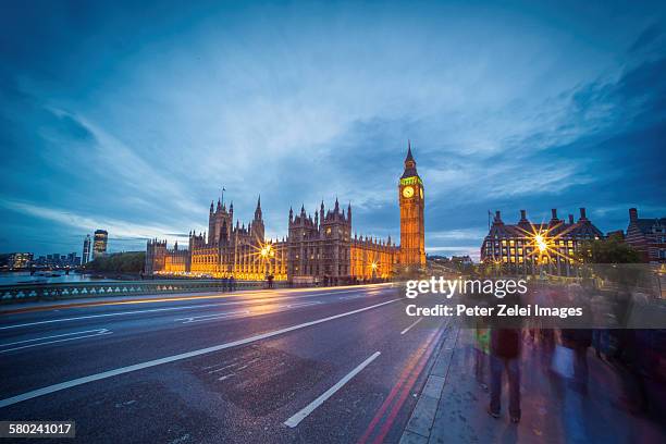 london in the night - big ben night stock pictures, royalty-free photos & images