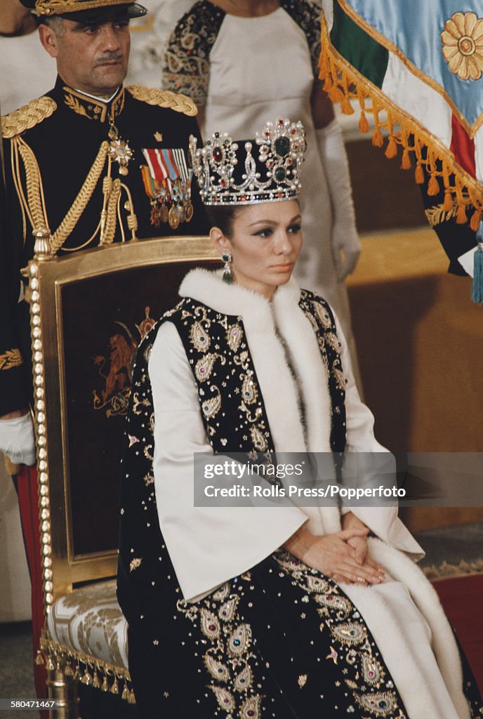 Queen Farah Pahlavi At Coronation Of Shah Of Iran