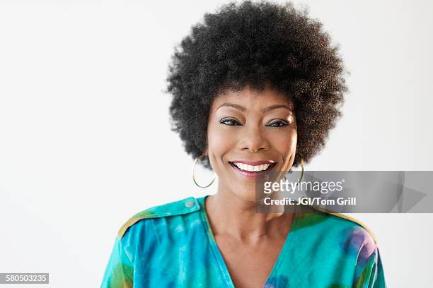 close up of smiling african american woman - afro stock pictures, royalty-free photos & images