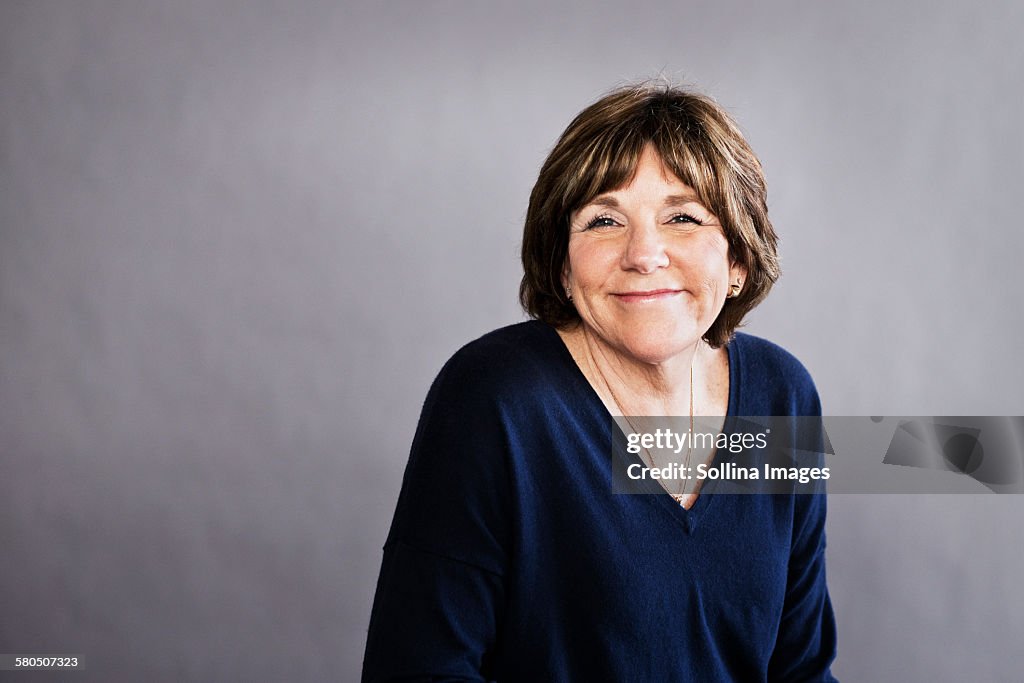 Close up of Caucasian woman smiling