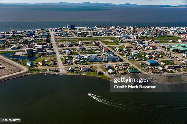 kotzebue, alaska - houses of alaska stock pictures, royalty-free photos & images