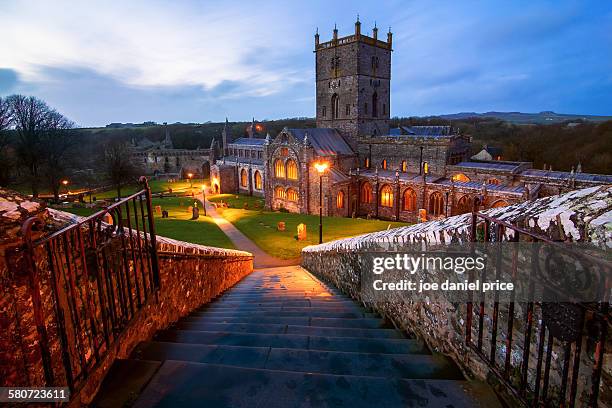 st david's cathedral, st david's, wales - st davids stock pictures, royalty-free photos & images