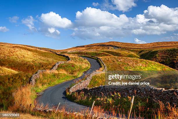 winding country road, settle, yorkshire dales, uk - yorkshire dales 個照片及圖片檔