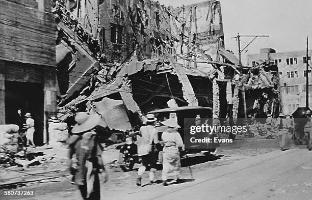 Ruins in Tokyo, following the Great Kanto earthquake, Japan, September 1923.