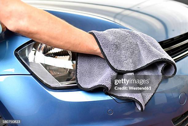 man polishing car - shiny car stock pictures, royalty-free photos & images