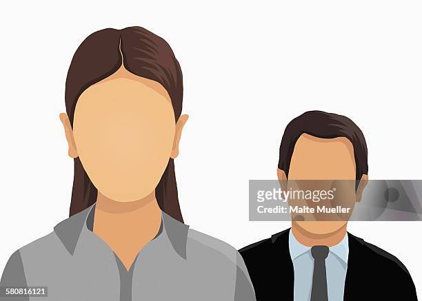illustrative image of business people over white background - frauenpower stock-grafiken, -clipart, -cartoons und -symbole