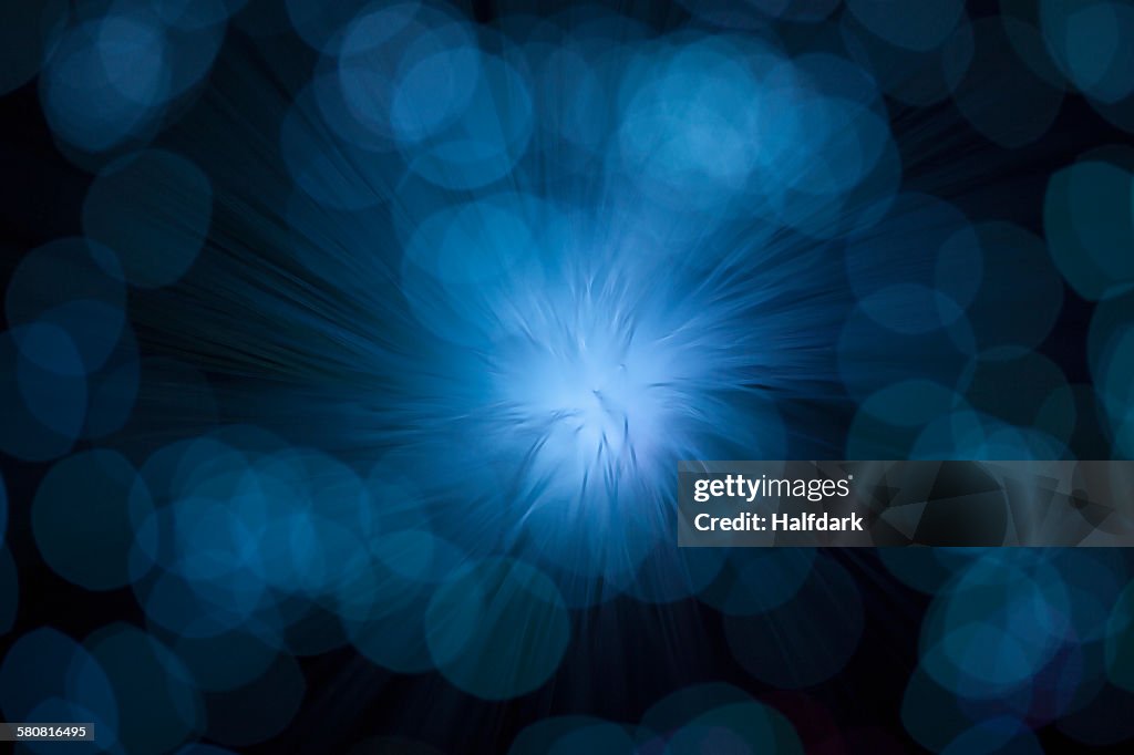 Defocused image of fiber optic