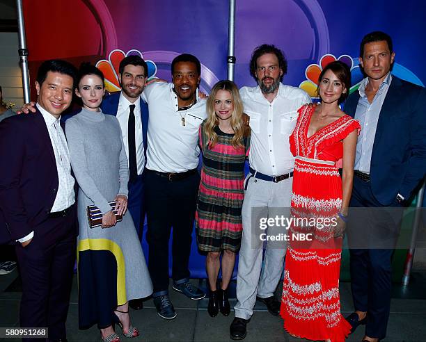 7th Annual NBC @ Comic-Con Party -- Pictured: Reggie Lee, Bitsie Tulloch, David Giuntoli, Russell Hornsby, Claire Coffee, Silas Weir Mitchell, Bree...