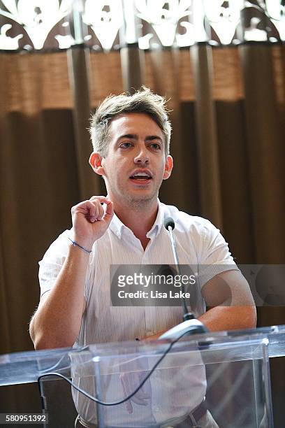 Actor Kevin McHale attends The Creative Coalition's The Perception Reception at Hotel Monaco on July 25, 2016 in Philadelphia, Pennsylvania.