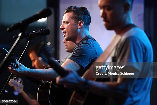 Musicians Marc Roberge and Richard On of band O.A.R. Perform at AOL Build Presents O.A.R. At AOL HQ on July 25, 2016 in New York City.