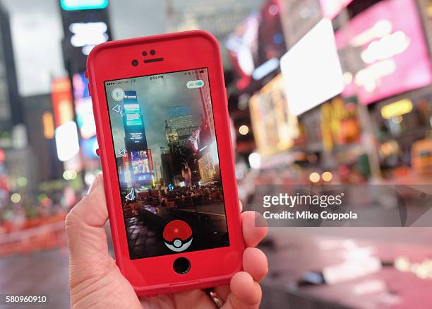 Pokemon Go Craze Hits New York City on July 25, 2016 in New York City.