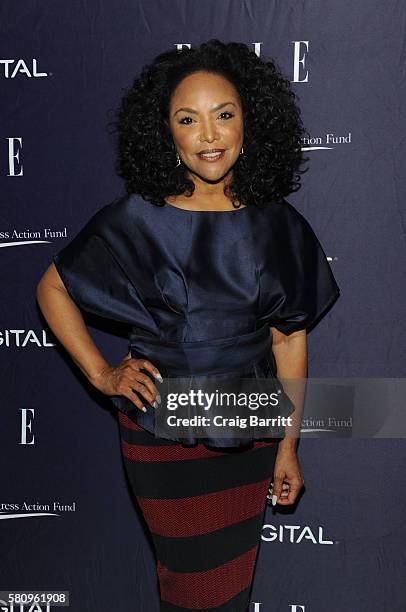 Lynn Whitfield attends a reception hosted by ELLE Editor-in-Chief Robbie Myers and Center for American Progress President, Neera Tanden, sponsored by...