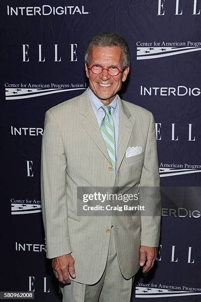 Tom Daschle attends a reception hosted by ELLE Editor-in-Chief Robbie Myers and Center for American Progress President, Neera Tanden, sponsored by...